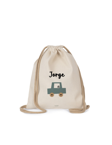 Hazlo With Love - Mochila Personalizable "Aventuras sobre Ruedas" Diseño Car