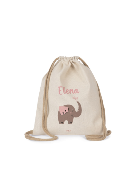 Hazlo With Love - Mochila Personalizable "Aventuras en África" Diseño Elefante