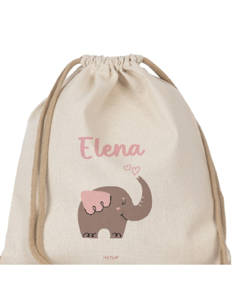 Hazlo With Love - Mochila Personalizable "Aventuras en África" Diseño Elefante