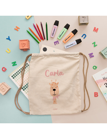 Hazlo With Love - Mochila Personalizable "Aventuras Altas" Diseño Jirafa