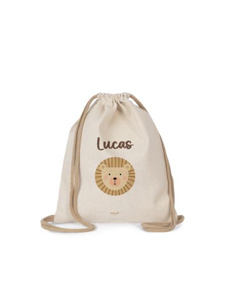 Hazlo With Love - Mochila Personalizable "Aventuras en la Sabana" Diseño León África