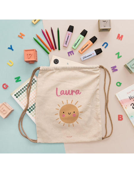 Hazlo With Love - Mochila Personalizable "Aventuras con Energía" Diseño Sol