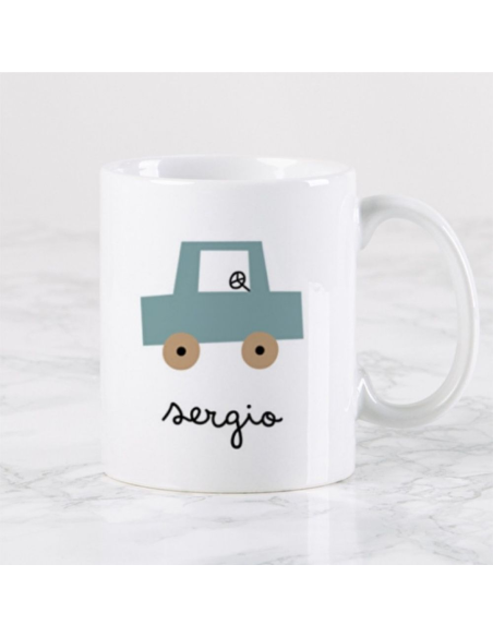 Hazlo With Love - Taza de Plástico Personalizada "Bebidas sobre Ruedas" Car