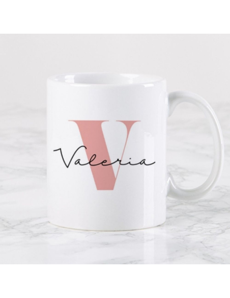 Hazlo With Love - Taza de Plástico Personalizable "Bebidas Personalizadas Diseño Inicial