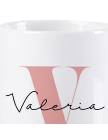 Hazlo With Love - Taza de Plástico Personalizable "Bebidas Personalizadas Diseño Inicial