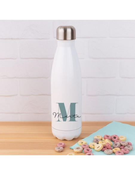 Botella térmica personalizable "Bebidas Personalizadas" diseño Inicial