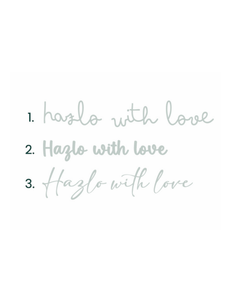 Elige la tipografía en que quieres que vaya tu taza personalizada "Abetos de Navidad"