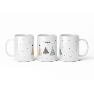 Taza personalizable "Abetos de Navidad" 2