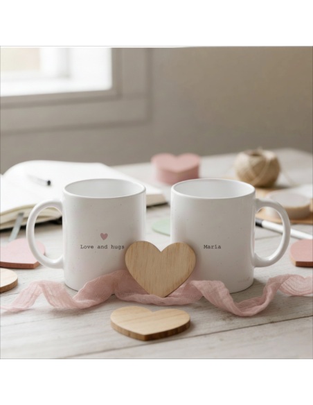 Pack 2 tazas personalizadas · Love & Hugs