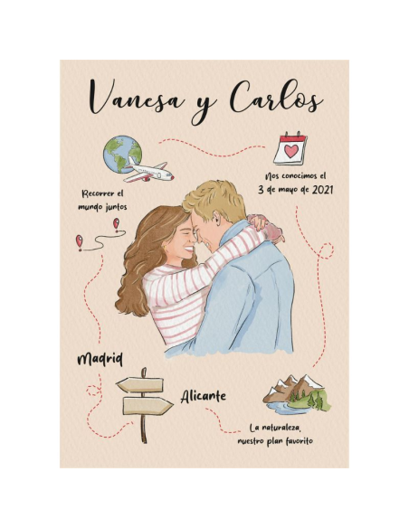 Lámina ilustrada vuestra historia.