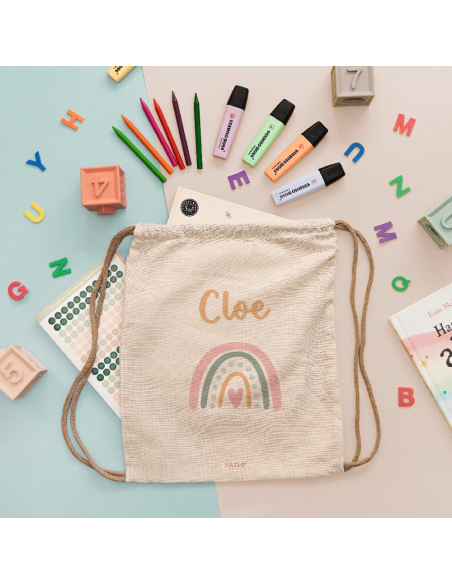 Hazlo With Love - Mochila Personalizable "Aventuras con Magia" Diseño Arco Iris